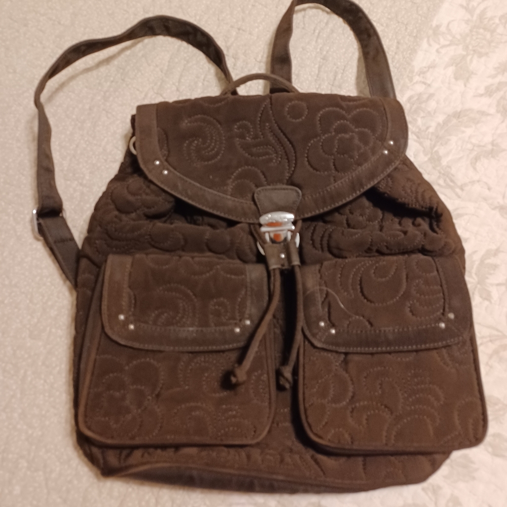 Vera Bradley medium sized embroidered backpack/purse